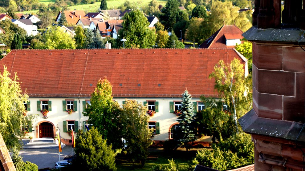 Rathaus Ottersweier von oben
